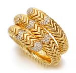 GOLD AND DIAMOND BANGLE, 'SPIGA' | BULGARI