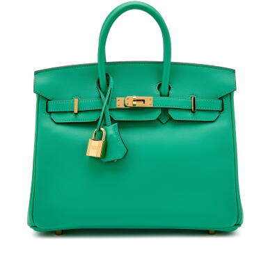 Voir en plein écran - Voir 1 du lot 180. Vert Comics Swift Birkin 25 Gold Hardware, 2021.