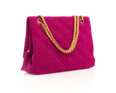 View full screen - View 1 of Lot 30. Tweed and gold-tone metal shoulder bag.