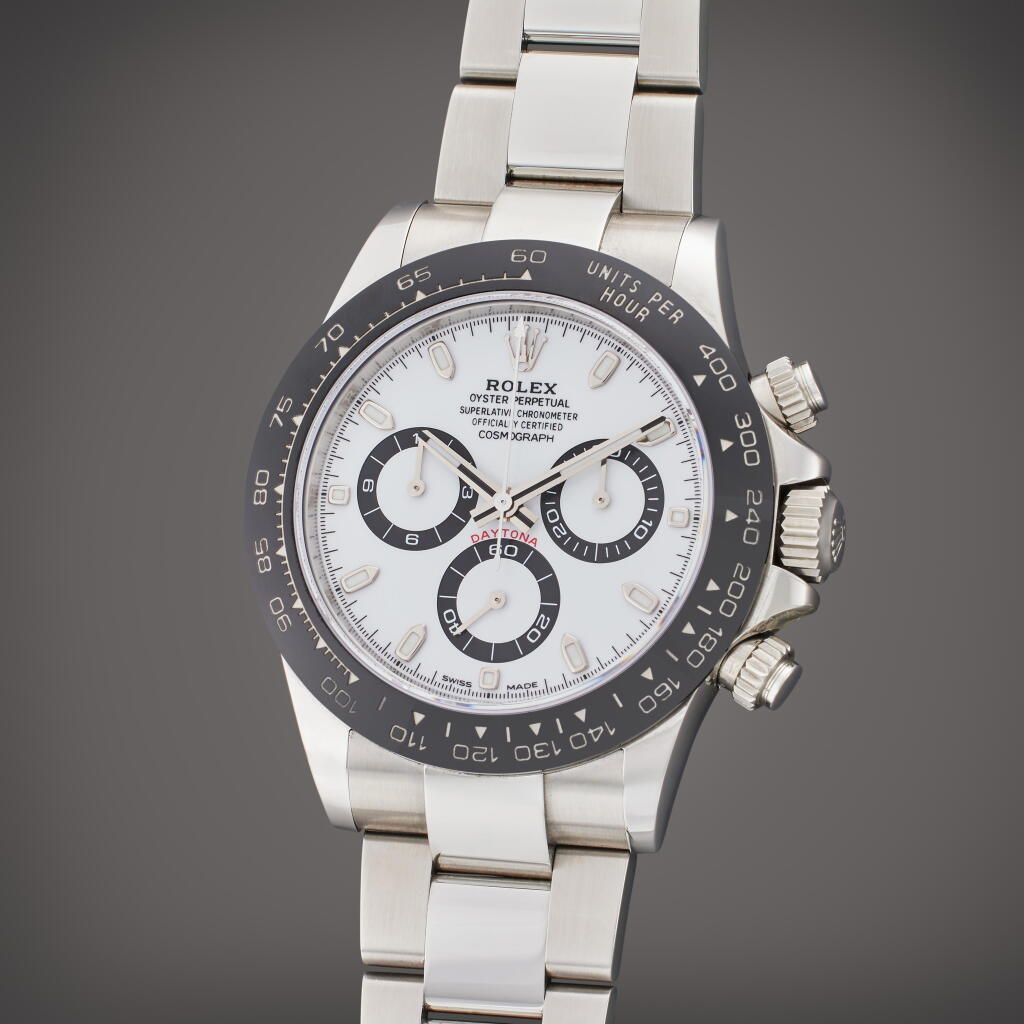 View full screen - View 1 of Lot 5. Reference 116500LN Daytona | A stainless steel automatic chronograph wristwatch with bracelet, Circa 2019.