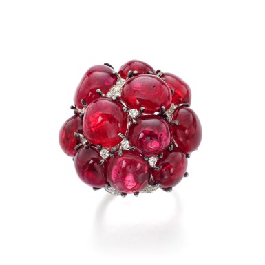 View full screen - View 1 of Lot 16. MICHELE DELLA VALLE | SPINEL AND DIAMOND RING.