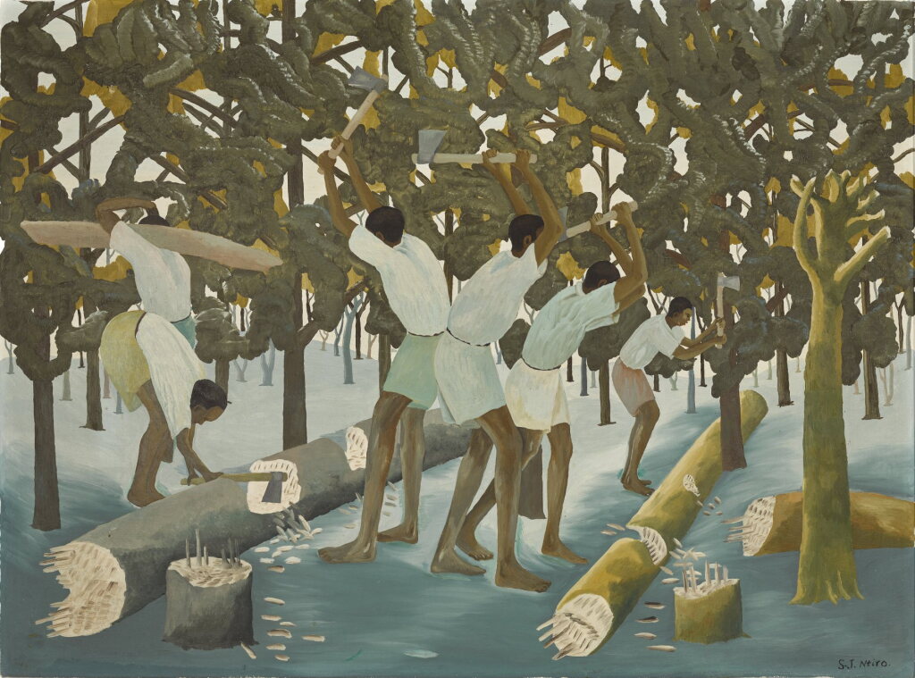 View full screen - View 1 of Lot 124. Woodcutters.