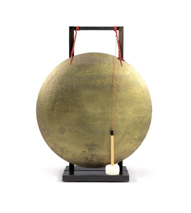View full screen - View 1 of Lot 403. Hammered metal gong, modern.