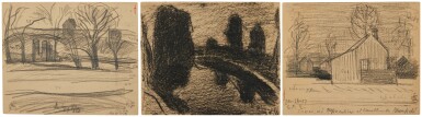 View full screen - View 1 of Lot 615. Untitled (Soho Port, Bloomfield); Untitled (Bridge, Bloomfield); Untitled (Cabin at Canal Bank, Bloomfield): A Group of Three Works.