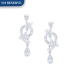 GRAFF | PAIR OF DIAMOND 'ROSETTE' EARRINGS 格拉夫 | 鑽石「Rosette」耳環一對