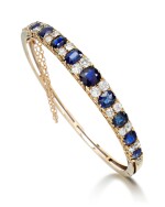 SAPPHIRE AND DIAMOND BANGLE