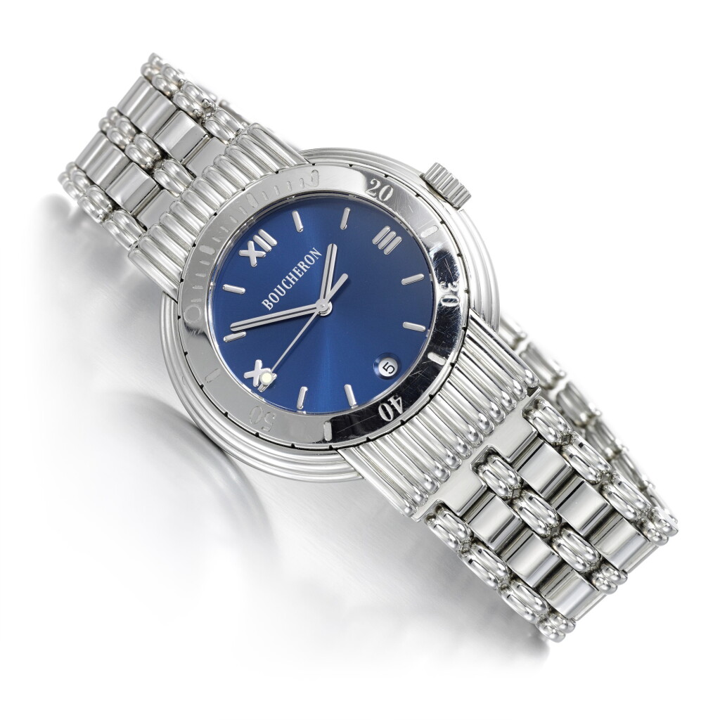 View full screen - View 1 of Lot 185. Stainless Steel wristwatch, 'Reflet Solis', circa 1997.