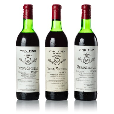 View full screen - View 1 of Lot 329. Vega Sicilia 'Unico' 1948 (3 BT).
