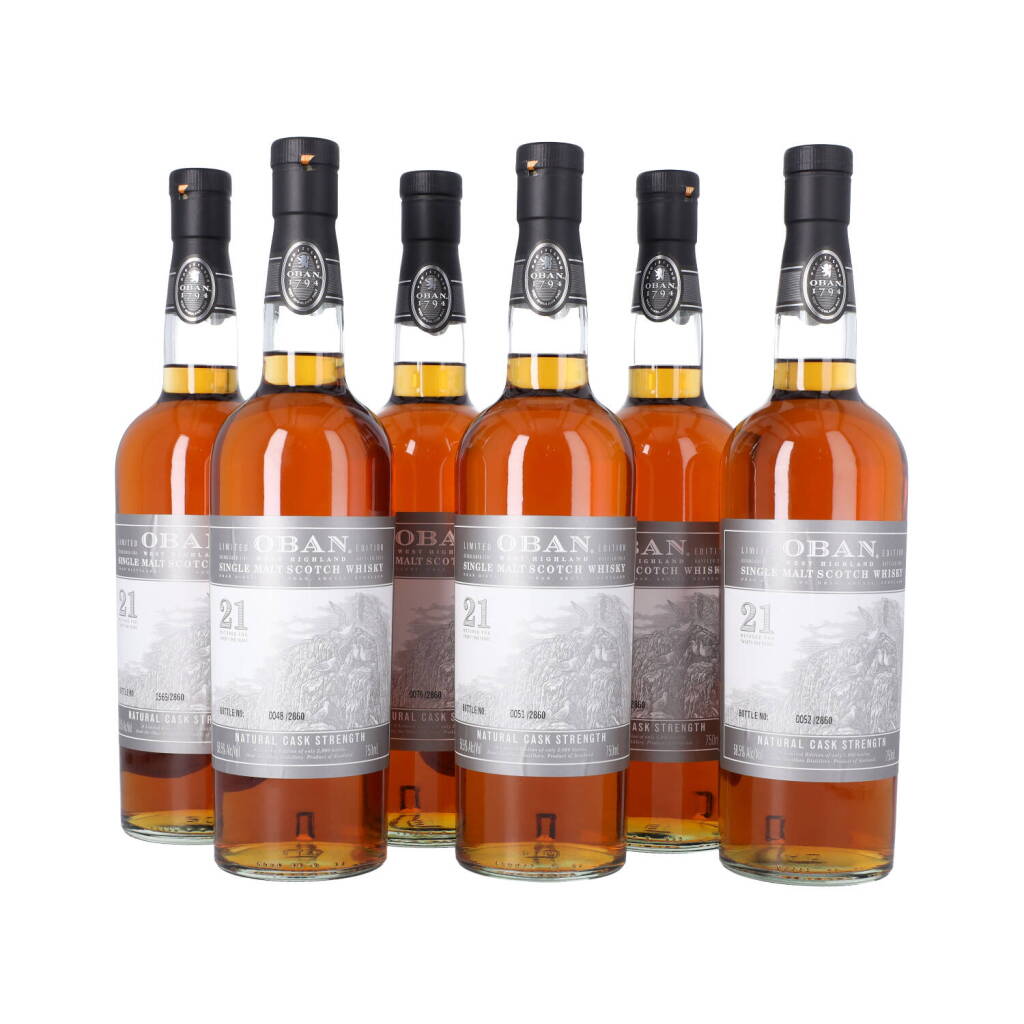View full screen - View 1 of Lot 5235. Oban 21 Year Old 58.5 abv NV (6 BT75).