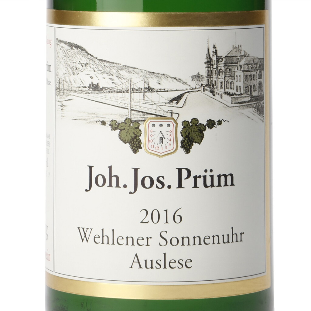 View full screen - View 1 of Lot 349. Wehlener Sonnenuhr Riesling Auslese Goldkapsel 2016 J. J. Prüm (6 BT).