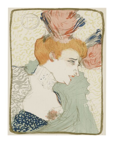 View full screen - View 1 of Lot 21. HENRI DE TOULOUSE-LAUTREC | MADEMOISELLE MARCELLE LENDER, EN BUSTE (DELTEIL 102; WITTROCK 99; ADRIANI 1152).