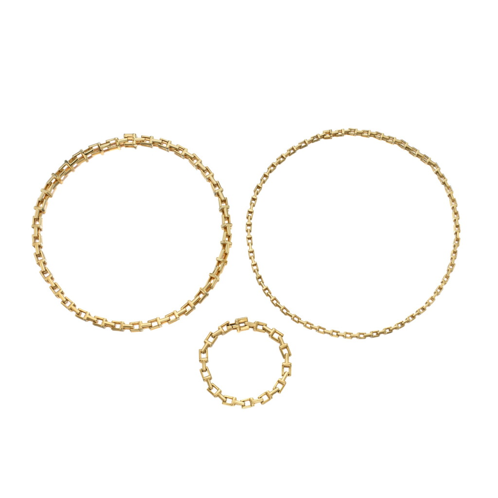 View full screen - View 1 of Lot 20. Group of Gold 'T' Jewelry.