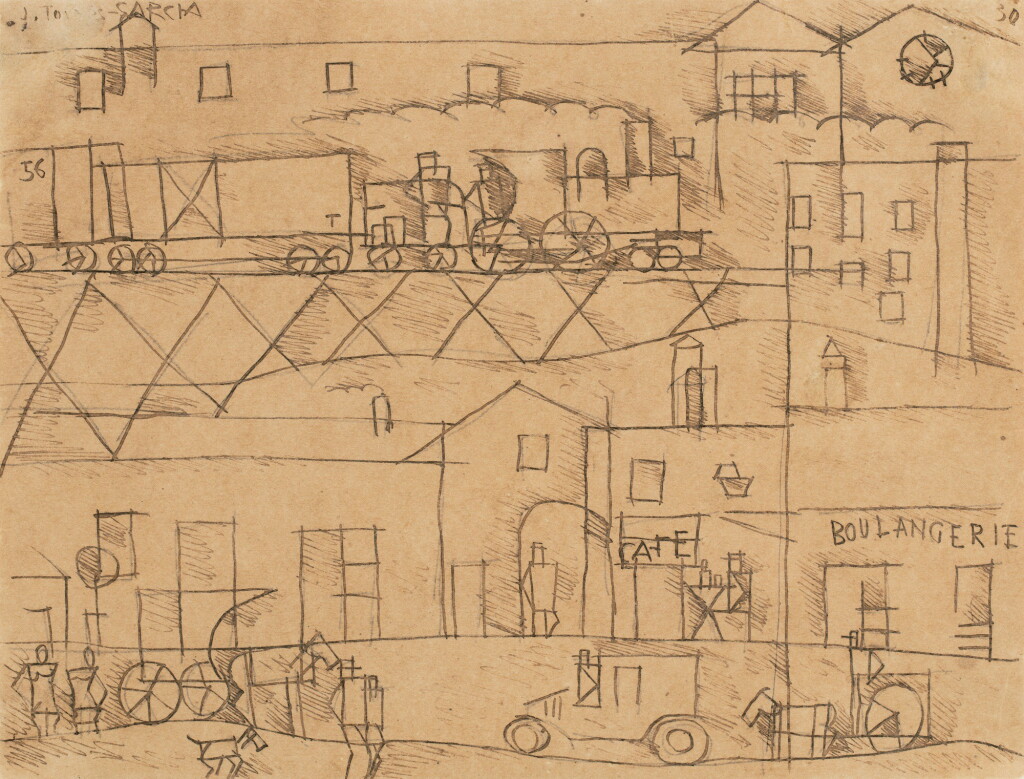 View full screen - View 1 of Lot 143. JOAQUÍN TORRES-GARCÍA | LA GARE.