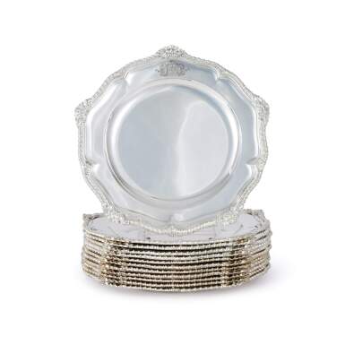 View full screen - View 1 of Lot 22. A Set of Twelve George III Silver Dinner Plates, Charles Wright, London, 1777.