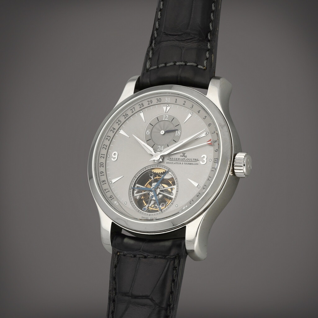 View full screen - View 1 of Lot 46. Master Tourbillon, Reference 1656450 | A limited edition platinum dual time one minute tourbillon wristwatch with date | Circa 2010.