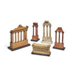 A Group of Italian Marble and Alabaster Grand Tour Models, 19th Century
