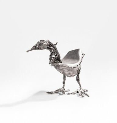 View full screen - View 1 of Lot 1083. Skeleton bird box I Oiseau squelette formant une boîte.