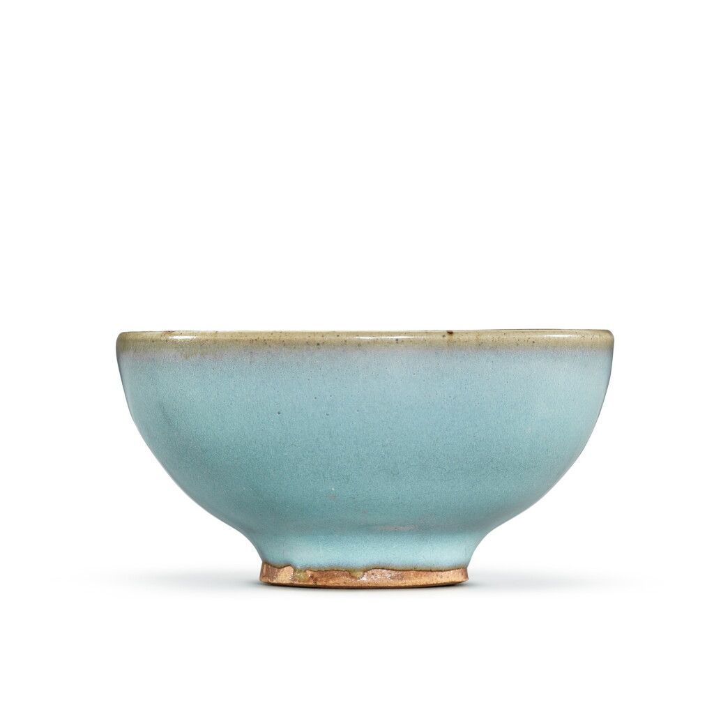 View full screen - View 1 of Lot 3685. A Junyao blue-glazed 'bubble' bowl Northern Song dynasty | 北宋 鈞窰天藍釉小盌.