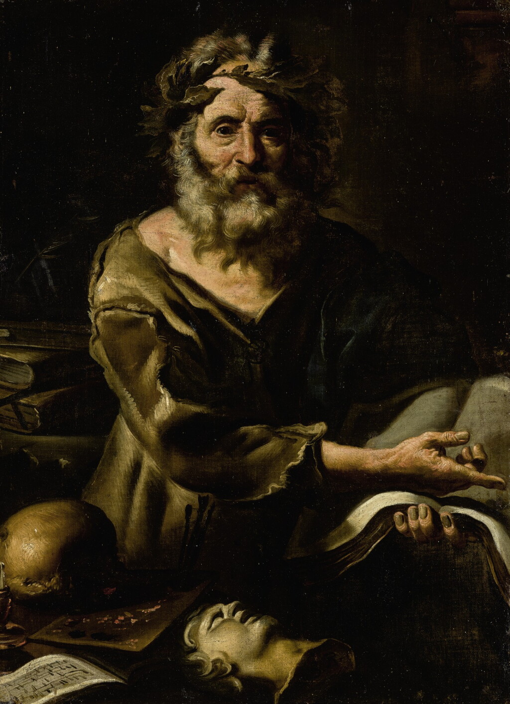 View full screen - View 1 of Lot 147. ATTRIBUTED TO SALVATOR ROSA | ALLEGORY OF THE ARTS.