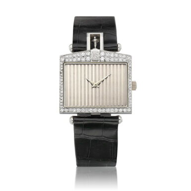 View full screen - View 1 of Lot 8270. Rolls Royce "Spirit of Ecstasy", Reference 55.792.69 | A limited edition white gold and diamond-set wristwatch, Circa 1996 | 崑崙 | Rolls Royce "Spirit of Ecstasy" 型號55.792.69 | 限量版白金鑲鑽石腕錶,約1996年製.