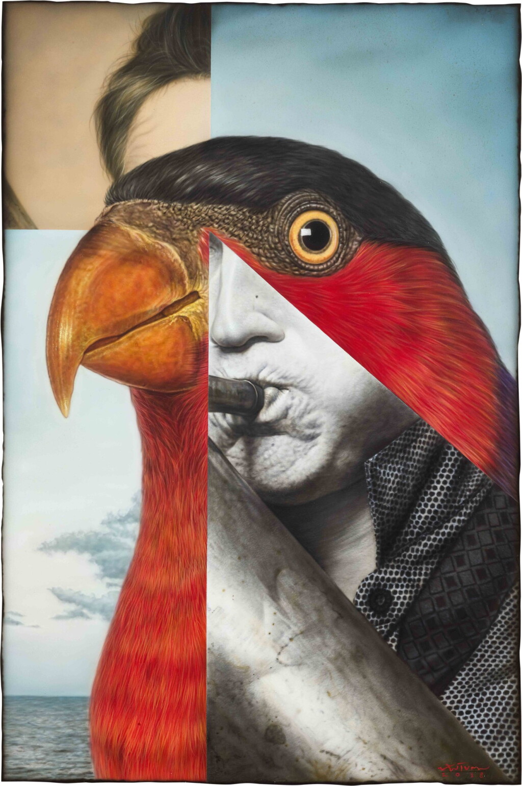 View full screen - View 1 of Lot 129. Ronald Ventura 羅納德·溫杜拿 | Untitled (Bird Man) 無題(鳥人).