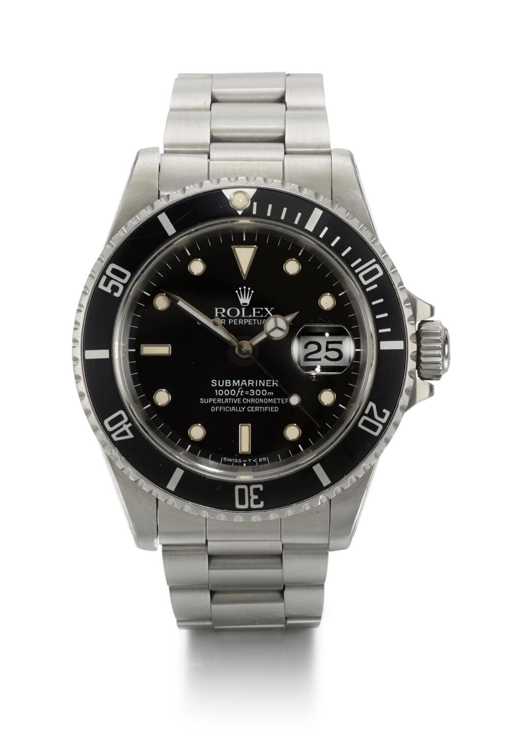 View full screen - View 1 of Lot 4. ROLEX | SUBMARINER, REFERENCE 16610, STAINLESS STEEL WRISTWATCH WITH DATE AND BRACELET, CIRCA 1988.