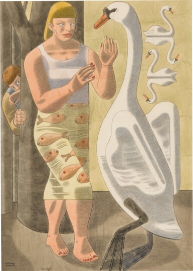 View full screen - View 1 of Lot 255. The Tryst (Swan).