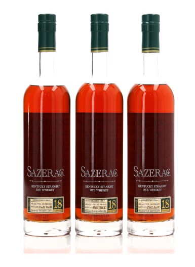 View full screen - View 1 of Lot 176. Sazerac Rye 18 Year Old 2012 Release 90 Proof 1985 (3 BT 75cl).