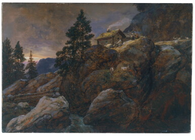 View full screen - View 1 of Lot 29. JOHAN CHRISTIAN DAHL | FARM ON A MOUNTAINSIDE.