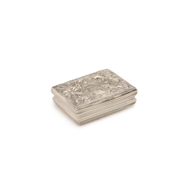 View full screen - View 1 of Lot 212. A George III Irish silver freedom box, William Reynolds, Cork, circa 1765.