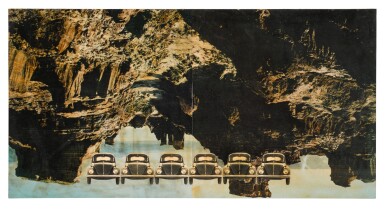 View full screen - View 1 of Lot 7. Photocollage with VW Beetle.