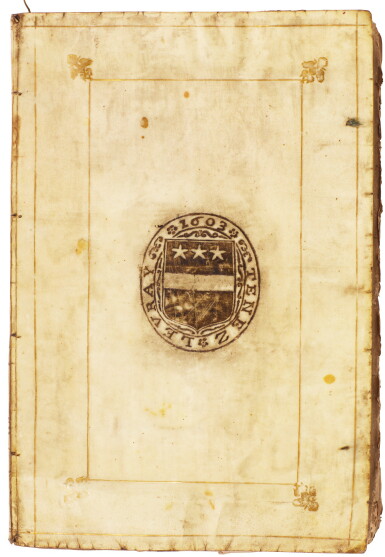 View full screen - View 1 of Lot 359. Perret, Architectura et perspectiva, des fortifications, Frankfurt, 1602, armorial vellum, Towneley copy.