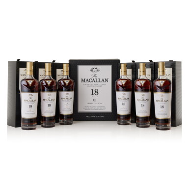 View full screen - View 1 of Lot 314. The Macallan 18 Year Old Sherry Oak 2018 Release 43.0 abv NV (6 BT70).