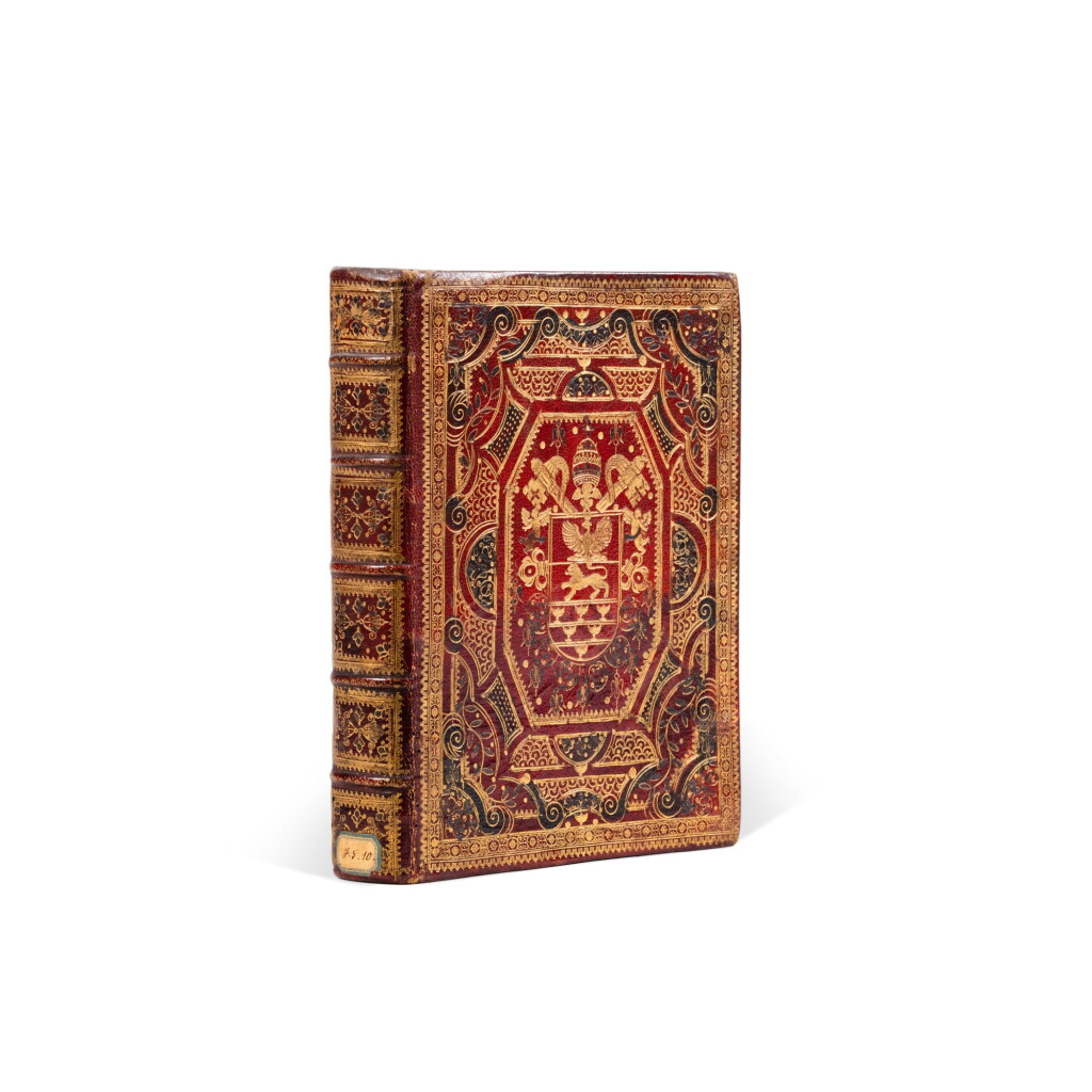 View full screen - View 1 of Lot 44. Sacrum Antiochenum concilium... Anvers, Jean-Baptiste Verdussen, 1681. Maroquin rouge de l'époque aux armes du pape Innocent XI..
