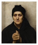 JULES JOSEPH LEFEBVRE | AN ELDERLY GREEK WOMAN