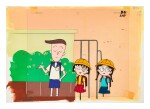 CHIBI MARUKO CHAN BY NIPPON ANIMATION 樱桃小丸子 by 日本動畫 | MARUKO , TAMAE AND KAZUHIKO ANIMATION CEL 小丸子、花輪和彥和小玉動畫手稿