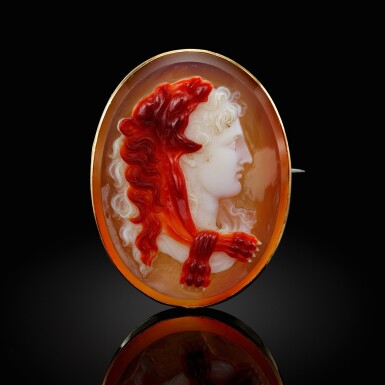 View full screen - View 1 of Lot 232. Cameo with Omphale in the guise of Hercules.