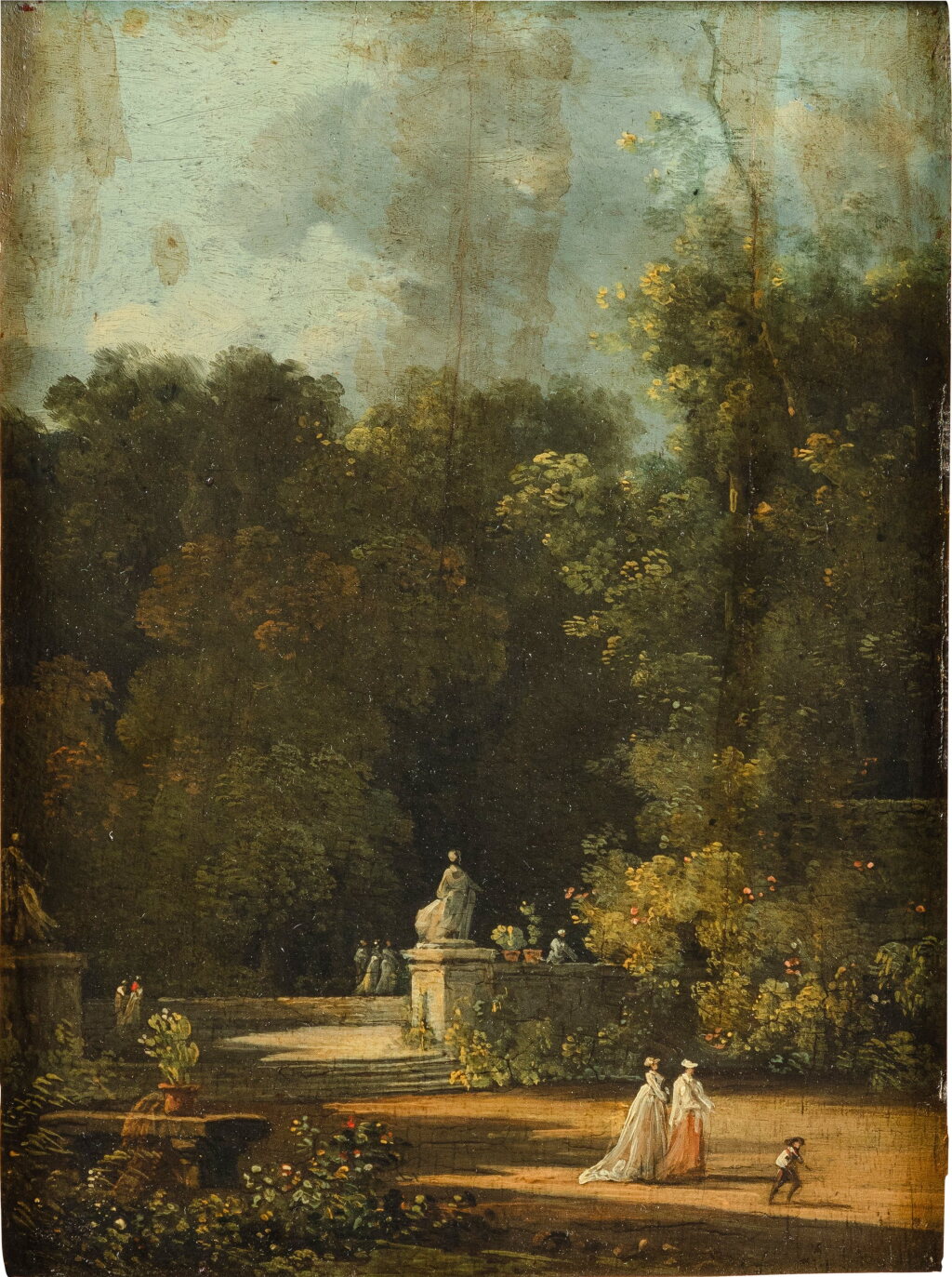 View full screen - View 1 of Lot 138. Elegant Ladies in a park.