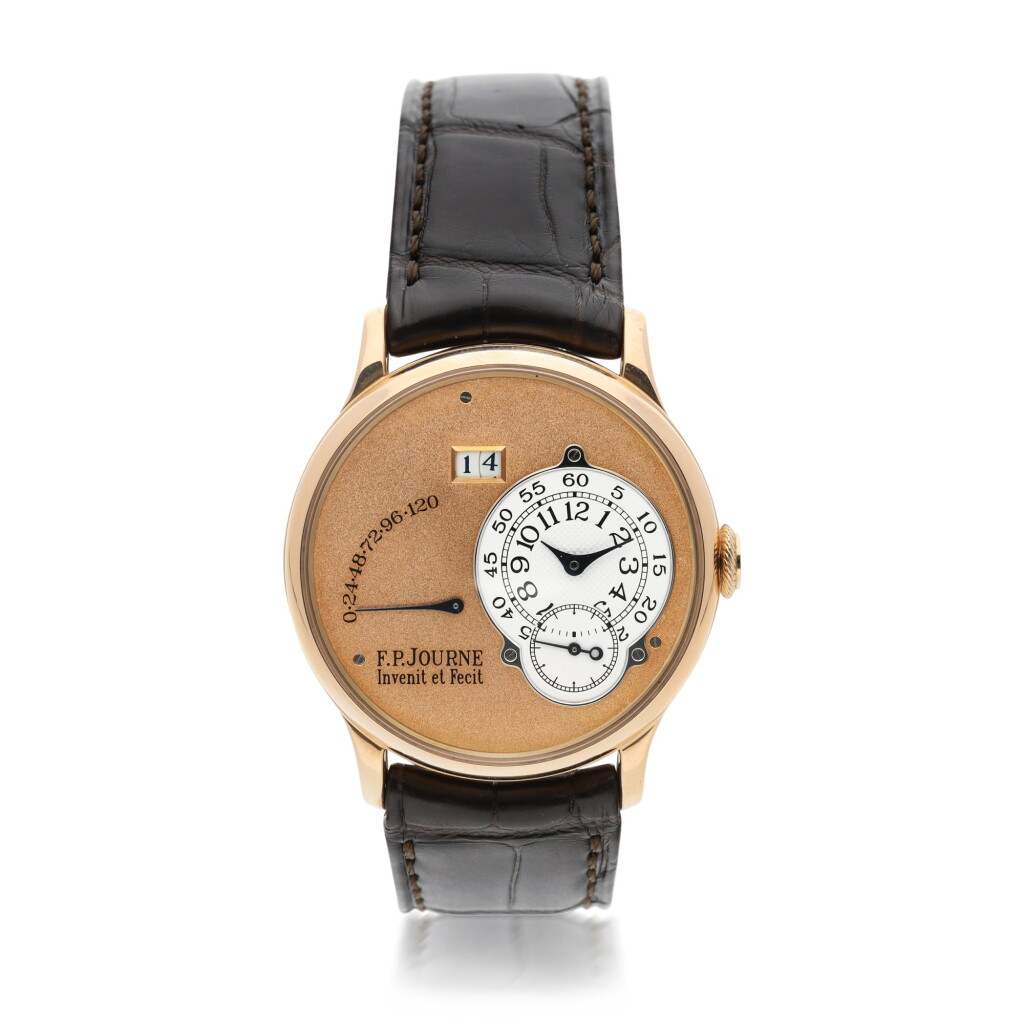 View full screen - View 1 of Lot 53. F.P. JOURNE | OCTA AUTOMATIQUE A PINK GOLD AUTOMATIC WRISTWATCH WITH DATE AND POWER RESERVE INDICATION, CIRCA 2002.