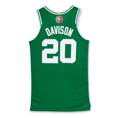 View full screen - View 1 of Lot 118. JD Davison ‘Abu Dhabi Games’ Boston Celtics 2024-2025 Game Worn Icon Edition Jersey | Matched to 2 Games .