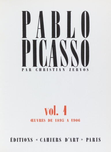 View full screen - View 1 of Lot 108. Pablo Picasso. Œuvres de 1895 à 1972. Paris, Éditions Cahiers d'Art, 1949-1978. Catalogue raisonné, complet en 34 volumes..