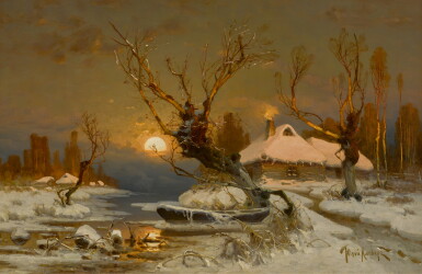 View full screen - View 1 of Lot 32. YULI YULIEVICH KLEVER AND STUDIO | Winter Landscape .