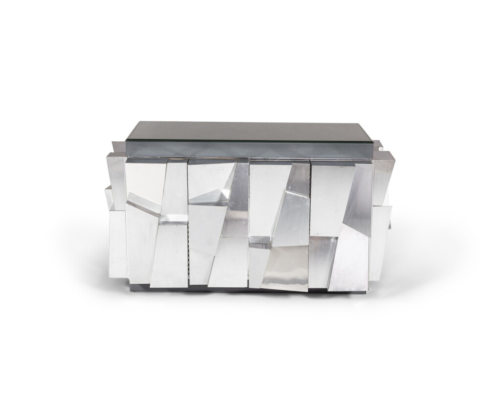 View full screen - View 1 of Lot 5. CITYSCAPE II faceted cabinet, model PE-354, circa 1970 | Cabinet à facettes CITYSCAPE II, modèle PE-354, vers 1970.