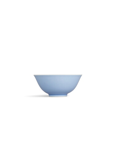 View full screen - View 1 of Lot 3632. A fine lavender-glazed bowl, Mark and period of Yongzheng | 清雍正 天青釉盌 《大清雍正年製》款.
