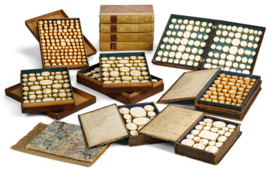 View full screen - View 1 of Lot 78. MR BEDFORD'S COLLECTION OF CASED 'GRAND TOUR' SOUVENIR PLASTER INTAGLIOS, LATE 18TH/19TH CENTURY.
