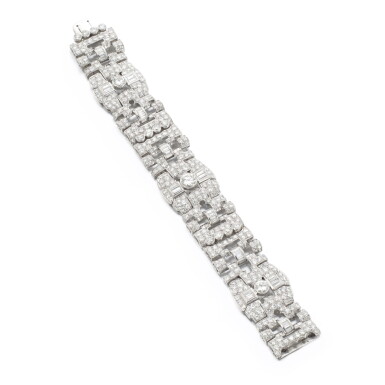 View full screen - View 1 of Lot 1037. Diamond bracelet, 1930s.