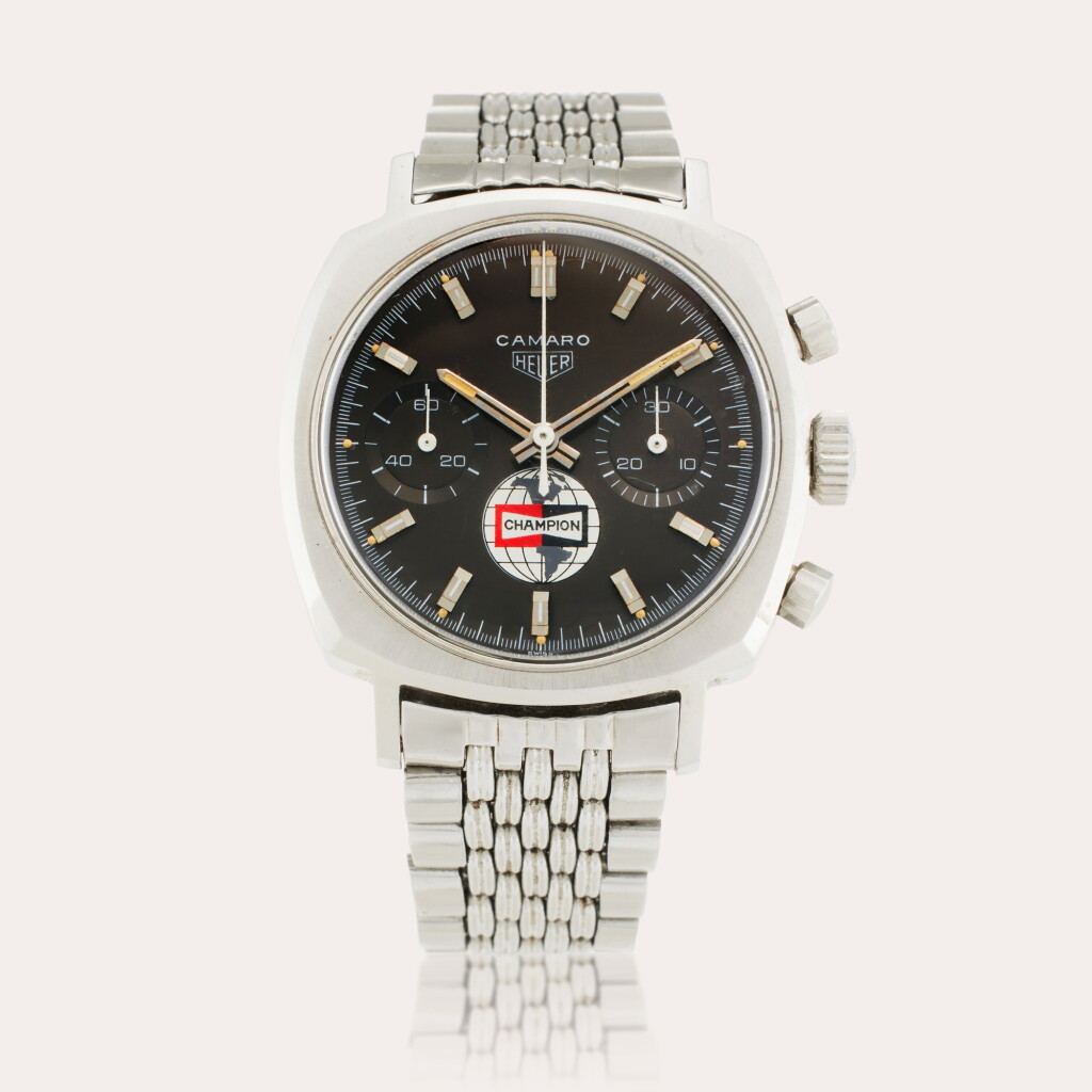 View full screen - View 1 of Lot 109. Reference 73343 Camaro ‘Champion’ | A stainless steel chronograph wristwatch, Circa 1970.