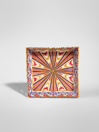 View full screen - View 1 of Lot 556. A Sèvres Porcelain Reticulated Square Tray (Plateau 'carré à jour'), circa 1765.