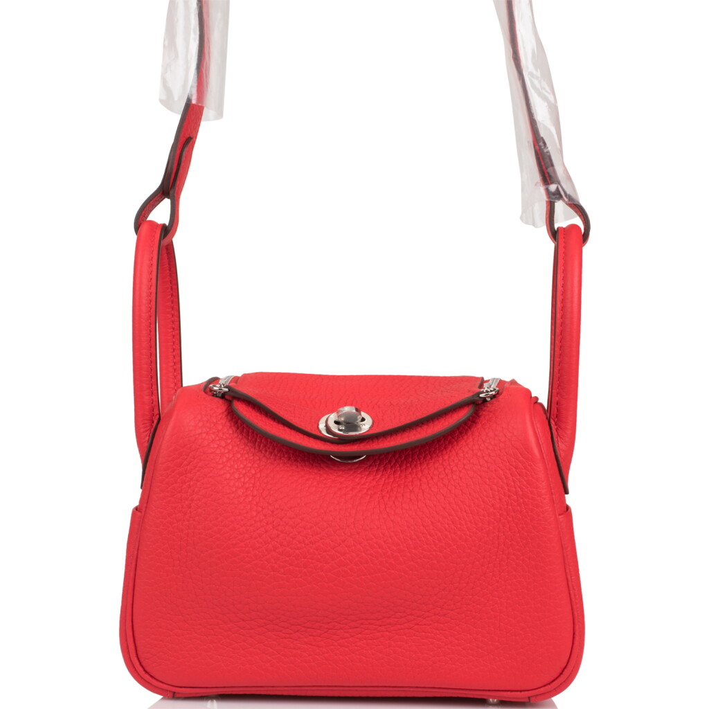 View full screen - View 1 of Lot 107. Rouge de Coeur Mini Lindy in Taurillon Clemence Leather with Palladium Hardware, 2019.