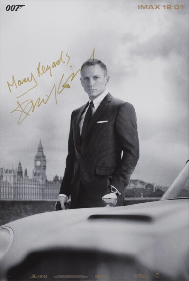 View full screen - View 1 of Lot 40. Skyfall (2012), IMAX poster, signed by Daniel Craig, British.